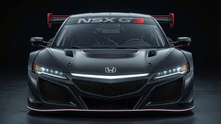Aggressive Acura NSX GT3 Front View wallpaper