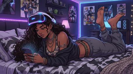 Neon Lo Fi Anime Dreamroom wallpaper