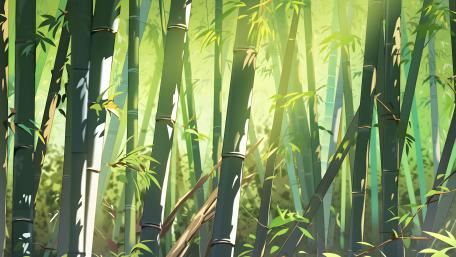 Sunlit Bamboo Haven wallpaper