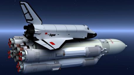 Buran Space Shuttle Launching Into Orbit wallpaper