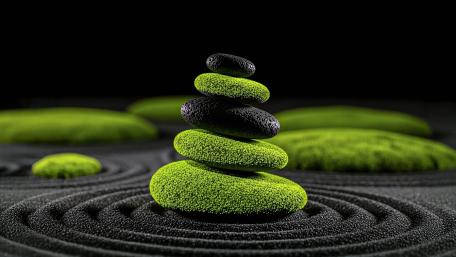 Zen Pebble Harmony in Abstract Balance wallpaper