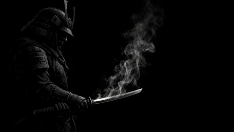 Silent Samurai Blade in Smoke wallpaper