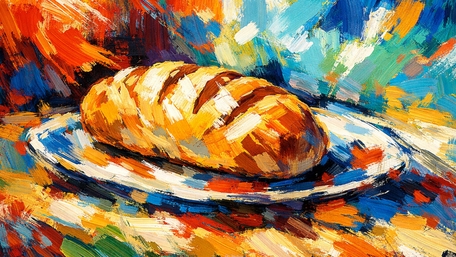 Colorful Bread in Abstract Acrylic Glow wallpaper