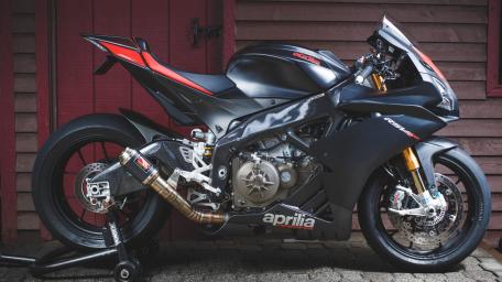 Aprilia Racing Machine on Display wallpaper
