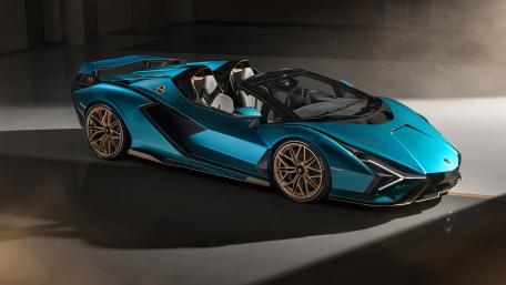 Lamborghini Sián Roadster in Blue Glow wallpaper