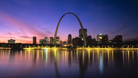 Gateway Arch Sunset Skyline wallpaper