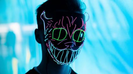 Neon Mischief Glow Mask wallpaper