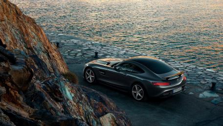 Mercedes AMG GT Coastal Sunset Drive wallpaper