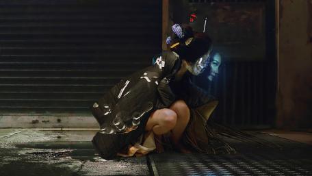 Neon Shadow Cyborg Geisha wallpaper