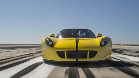 Yellow Hennessey Venom GT Speed Rush wallpaper