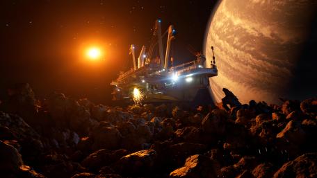 Mining Spaceship wallpaper