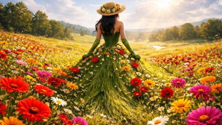 Floral Meadow Dream Weaver wallpaper