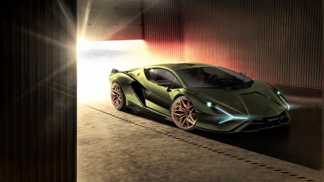 Lamborghini Sián in Dramatic Light wallpaper