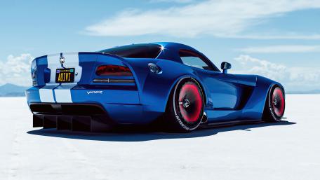 Blue Viper On The Salt Flats wallpaper