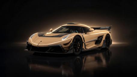 Mansory Koenigsegg Jesko in Golden Studio Glow wallpaper