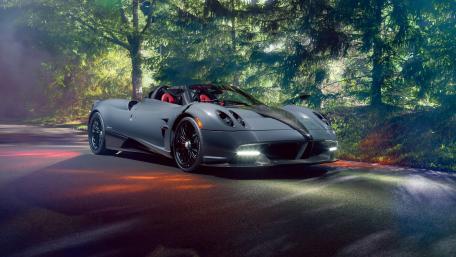 Pagani Huayra Roadster Forest Drive wallpaper