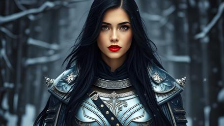 Mystic Warrior of the Frozen Realm wallpaper
