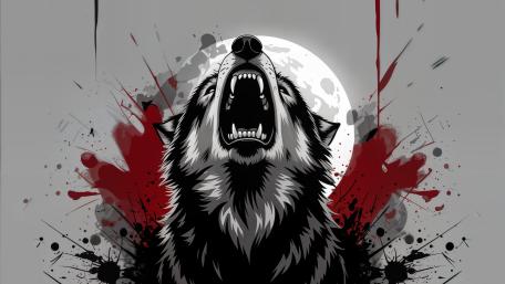 Moonlit Wolf Howl wallpaper
