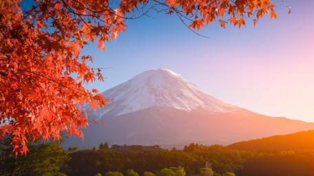 Autumn Glow over Mount Fuji wallpaper