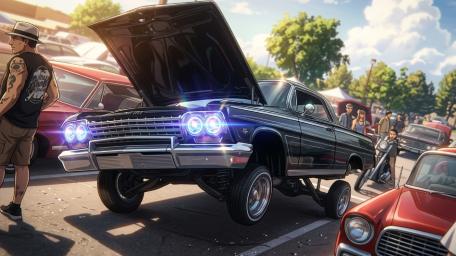 Anime Muscle Car Showstopper wallpaper