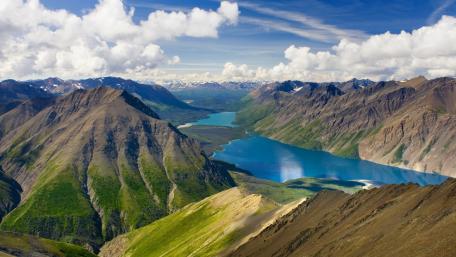 Alpine River Vista in Kluane National Park wallpaper