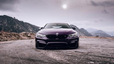 BMW M4 on Mountain Road wallpaper