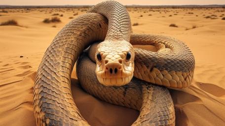 Desert Serpent in Golden Sands wallpaper