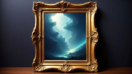Golden Frame Portal to Dreamscape wallpaper