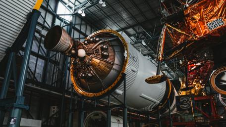 Rocket Engine in Industrial Space Museum wallpaper