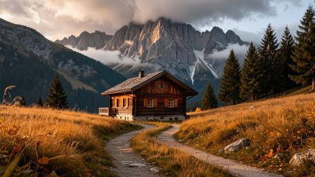 Mountain Cottage at Golden Valley wallpaper