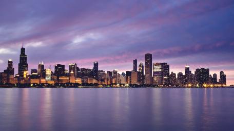 Chicago Skyline at Twilight wallpaper