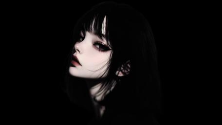 Gothic Moonlit Silence wallpaper