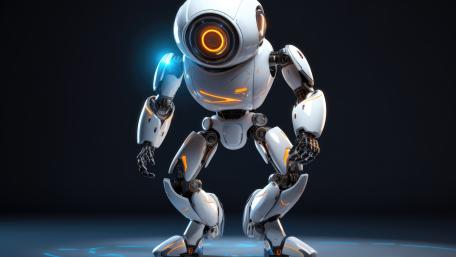 Futuristic Cyborg Guardian wallpaper