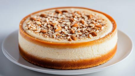 Creamy Almond Cheesecake Delight wallpaper