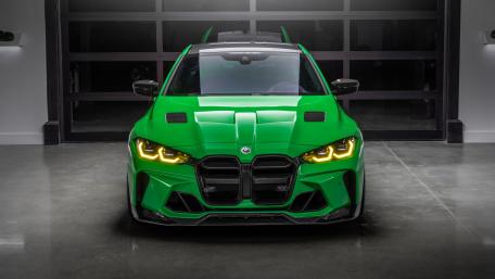 Aggressive Green BMW M4 GTS wallpaper
