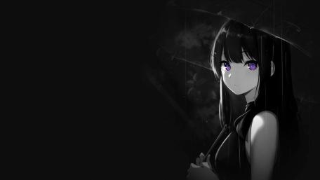 Gothic Violet Rain Portrait wallpaper