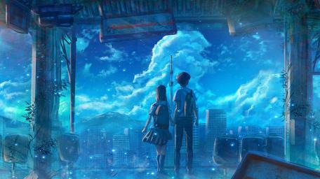 Dreaming Together Under Blue Skies wallpaper