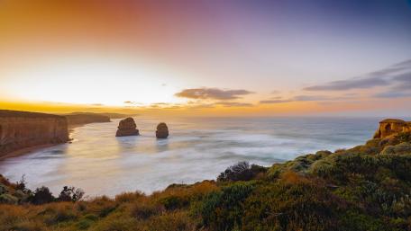 Golden Coastline Sunset wallpaper