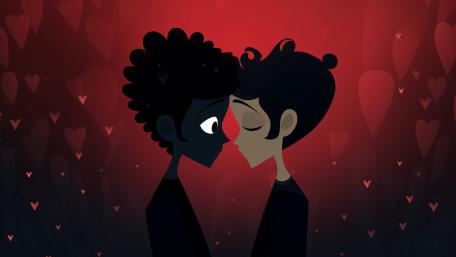 Whispered Hearts in a Dreamlit Embrace wallpaper