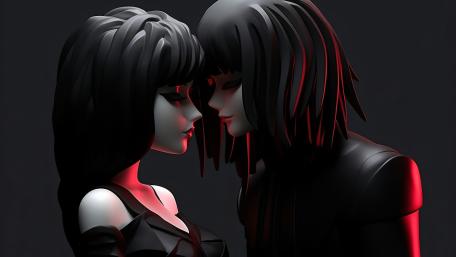 Silent Gothic Love wallpaper