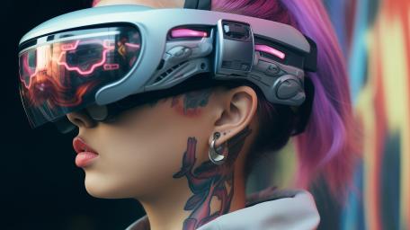 Neon Visor Cyberpunk Muse wallpaper