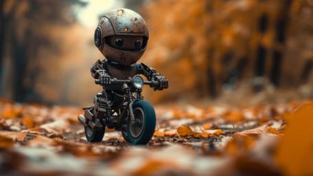 Tiny Robot Autumn Joyride wallpaper