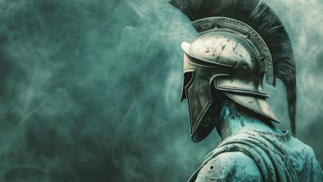 Teal Spartan Guardian of Ancient Legends wallpaper