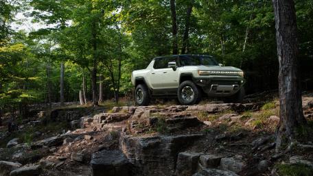 Hummer EV Forest Adventure wallpaper