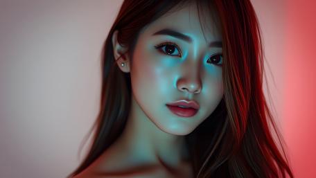 Neon Portrait Serenity wallpaper
