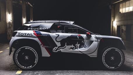 Dynamic Peugeot 3008 DKR Rally Car Wallpaper wallpaper