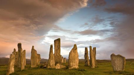 Callanish Stones Beneath Dramatic Highland Skies wallpaper