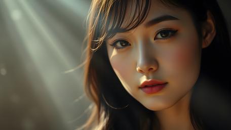 Sunlit Serenity in a Portrait of Grace wallpaper