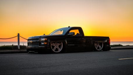 Low Rider Silverado Sunset wallpaper