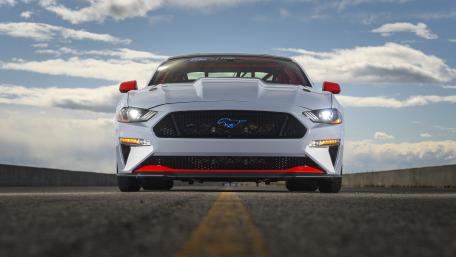 Aggressive Ford Mustang Front View wallpaper